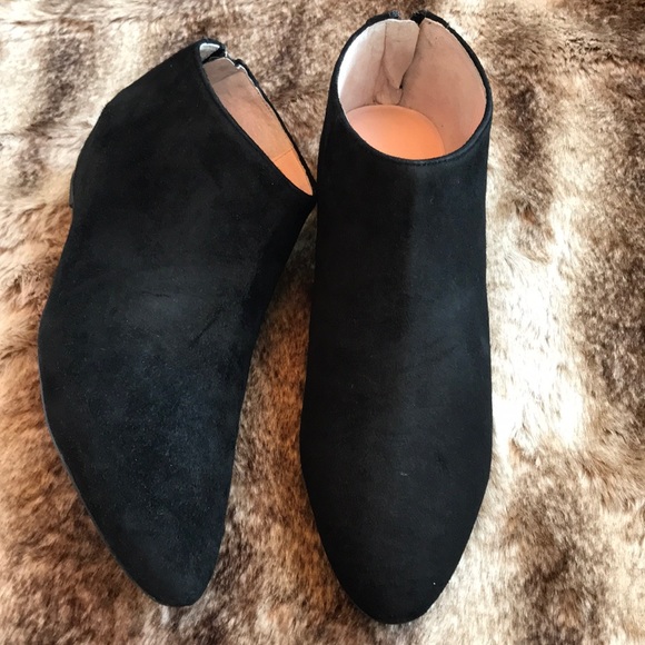 Avec Les Filles Shoes - Avec Les Filles Suede zip Back Black Bootie